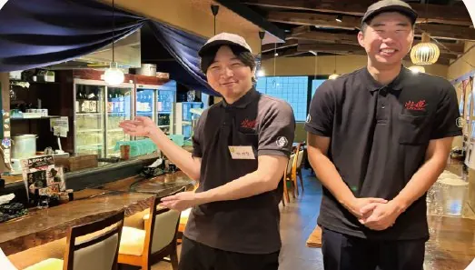 系列の飲食店でのようす
